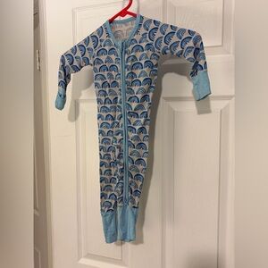 Little Sleepies Blue Rainbow 3-6 MFootie Pajamas